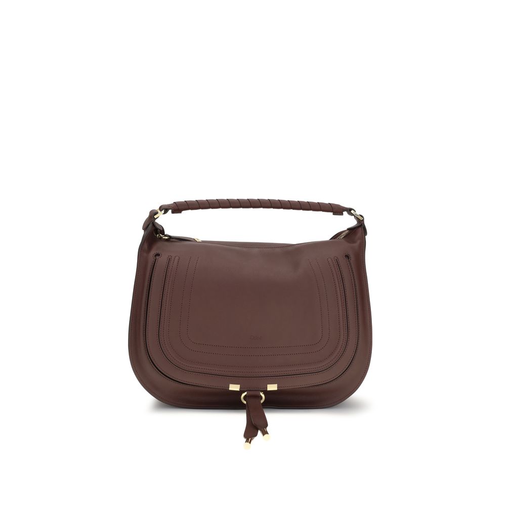 Sac porté épaule Chloé en cuir de veau marron Bos Taurus