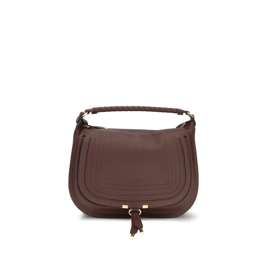 Borsa a spalla Chloé in pelle di vitello marrone Bos Taurus