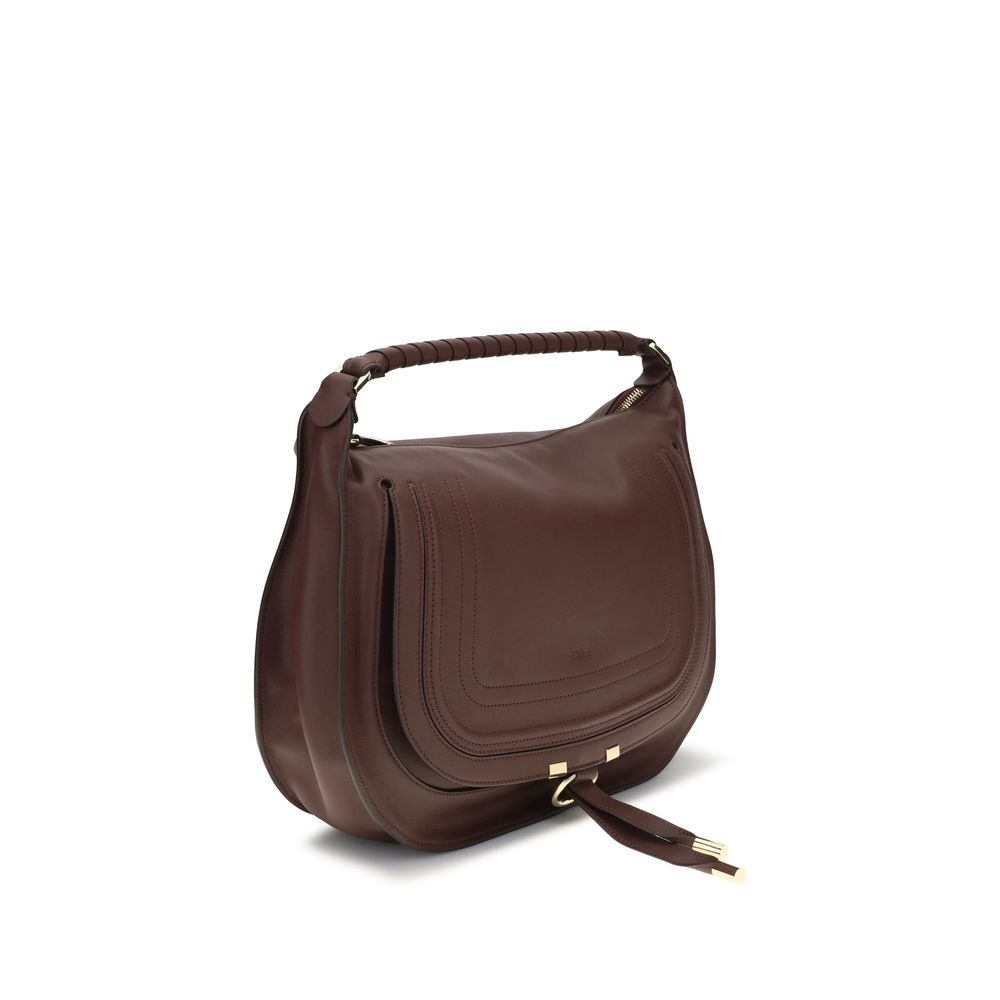Sac porté épaule Chloé en cuir de veau marron Bos Taurus