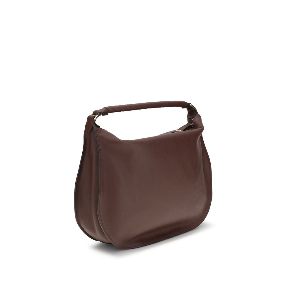 Sac porté épaule Chloé en cuir de veau marron Bos Taurus