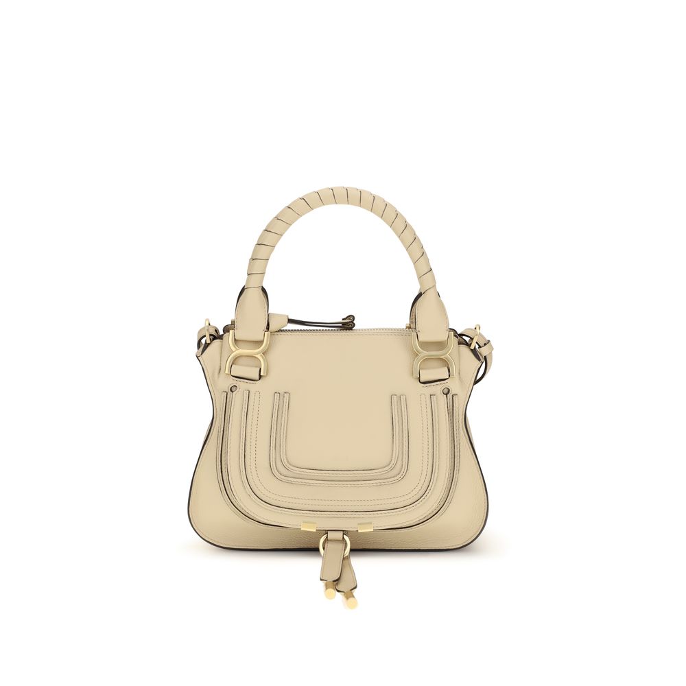 Borsa a mano Chloé in pelle di vitello beige Bos Taurus