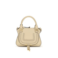 Borsa a mano Chloé in pelle di vitello beige Bos Taurus