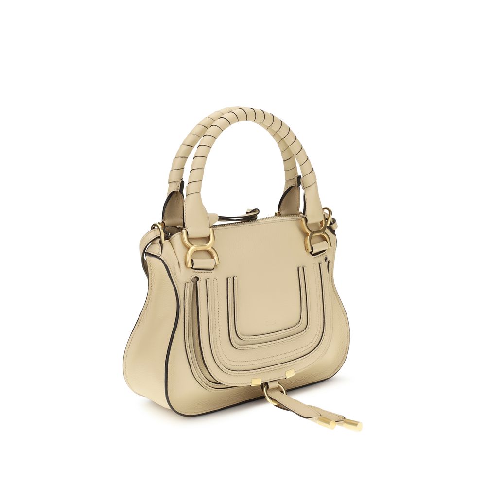 Borsa a mano Chloé in pelle di vitello beige Bos Taurus