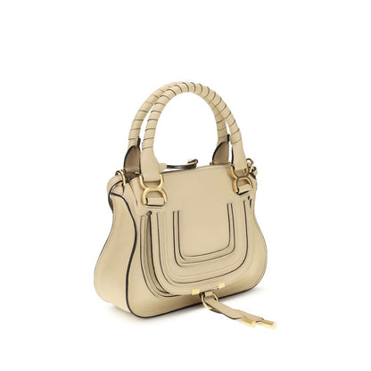 Borsa a mano Chloé in pelle di vitello beige Bos Taurus