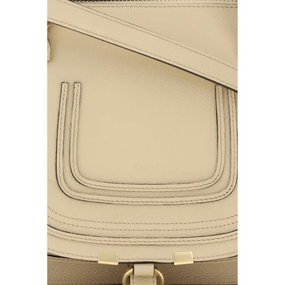 Borsa a mano Chloé in pelle di vitello beige Bos Taurus