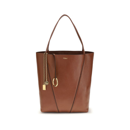 Borsa a spalla Chloé in pelle di vitello marrone Bos Taurus
