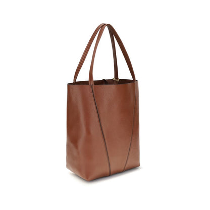 Borsa a spalla Chloé in pelle di vitello marrone Bos Taurus