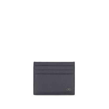 Portafoglio Ferragamo in pelle di vitello blu Bos Taurus