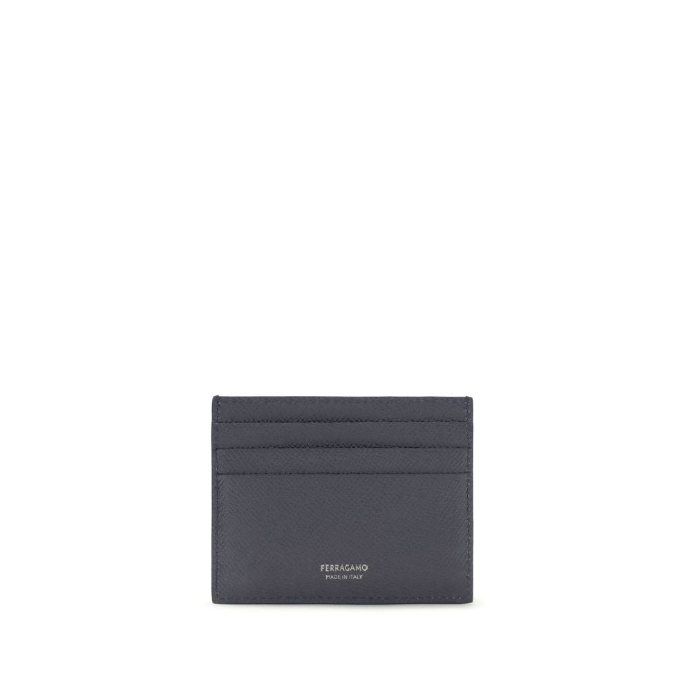 Portafoglio Ferragamo in pelle di vitello blu Bos Taurus