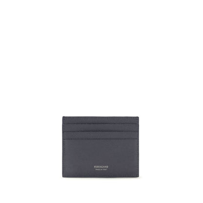 Portafoglio Ferragamo in pelle di vitello blu Bos Taurus