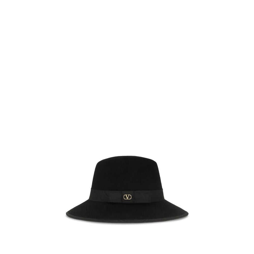 Fedora Valentino Garavani in cotone nero