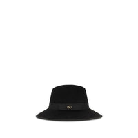 Fedora Valentino Garavani in cotone nero