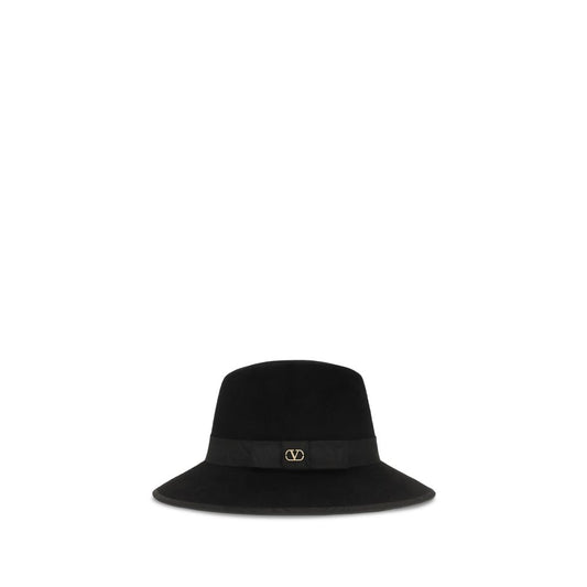 Fedora Valentino Garavani in cotone nero