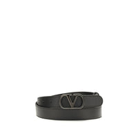Cintura Regular Valentino Garavani in Pelle di Vitello Nera Bos Taurus