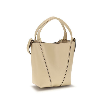 Borsa a spalla Chloé in pelle di vitello beige Bos Taurus