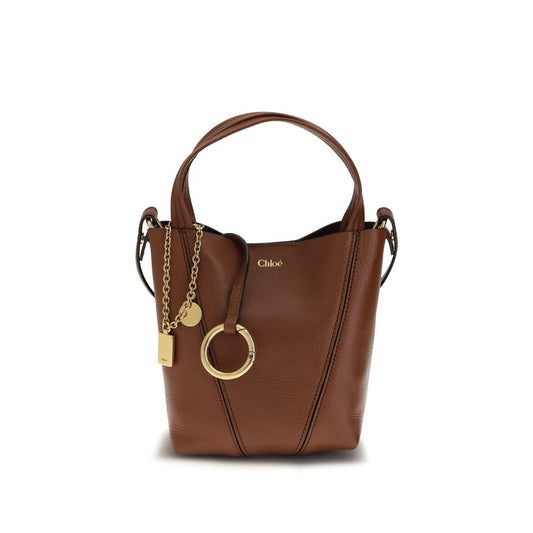 Borsa a spalla Chloé in pelle di vitello marrone Bos Taurus
