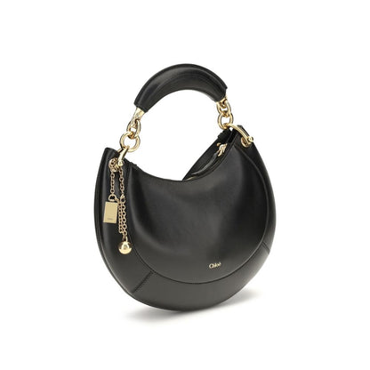Borsa a tracolla Chloé in pelle di vitello nera Bos Taurus
