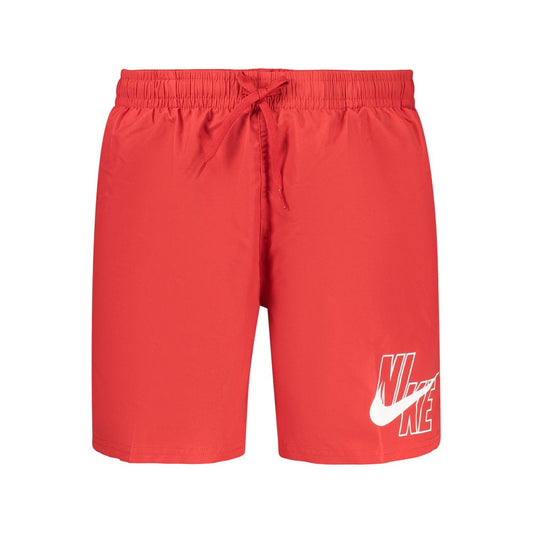 Costume da bagno da uomo Nike rosso in poliestere