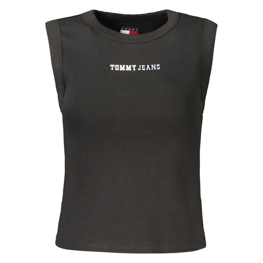 Canottiera da donna in cotone nero Tommy Hilfiger