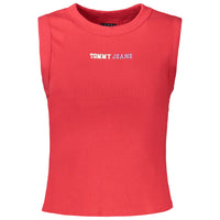 Canotta da donna Tommy Hilfiger in cotone rossa