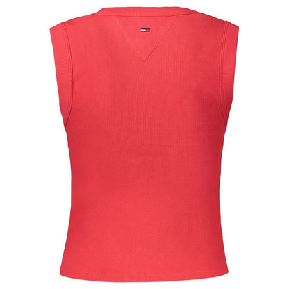 Canotta da donna Tommy Hilfiger in cotone rossa