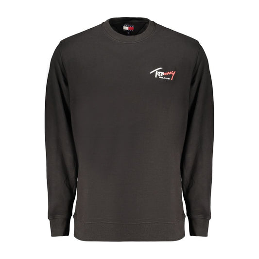Tommy Hilfiger Felpa da Uomo in Cotone Nero