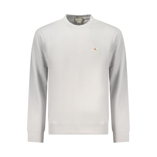 Felpa da uomo Calvin Klein in cotone grigio