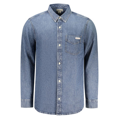 Calvin Klein Blue Cotton Men's Shirt