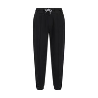 Brunello Cucinelli Black Cotton Joggers (Workout Pants)