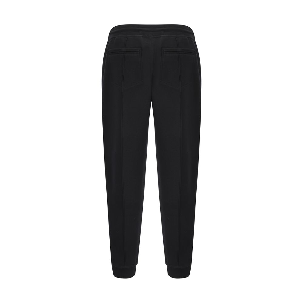 Brunello Cucinelli Joggers en coton noir (Pantalon d'entraînement)