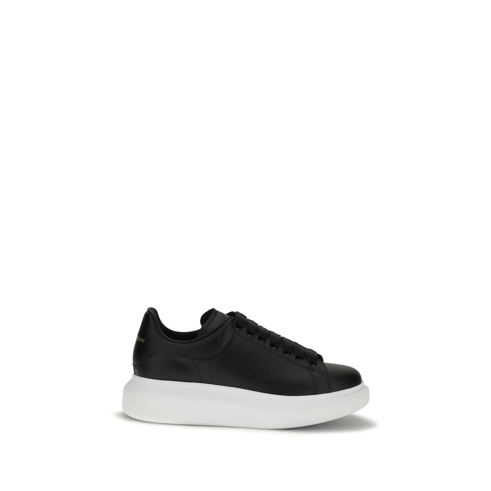 Baskets plateforme en cuir de veau noir Bos Taurus Alexander McQueen