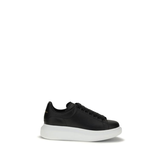 Sneakers con plateau Alexander McQueen in pelle di vitello nera Bos Taurus