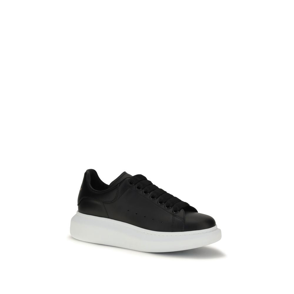 Baskets plateforme en cuir de veau noir Bos Taurus Alexander McQueen