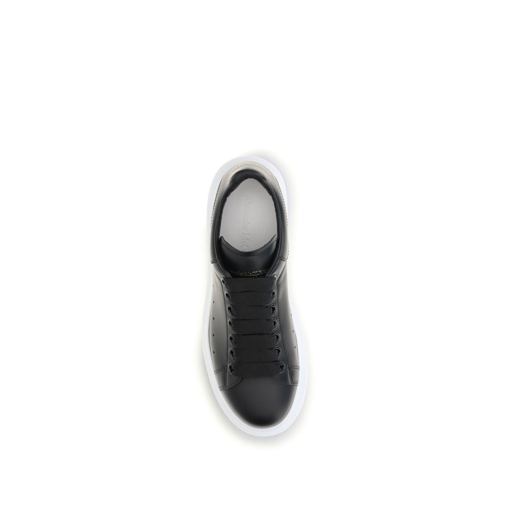 Baskets plateforme en cuir de veau noir Bos Taurus Alexander McQueen