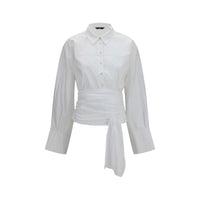 7FOR White Cotton Dress Shirt