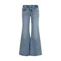 7FOR Blauwe Katoenen Flared Jeans