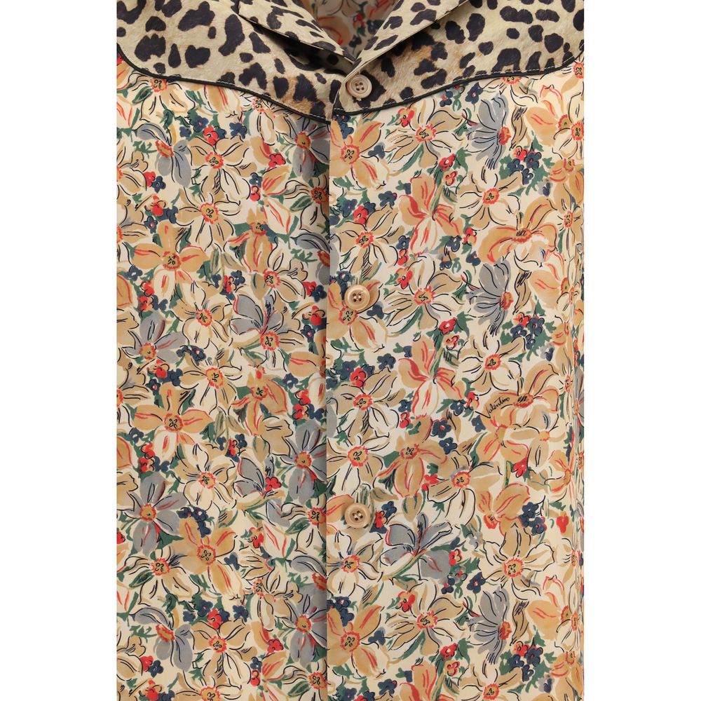 Camicia in seta fantasia multicolor Valentino Garavani