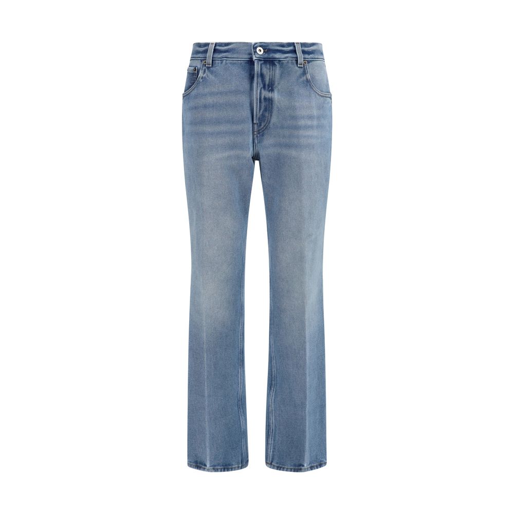 Miu Miu Jeans in Poliestere Blu Vestibilità Rilassata