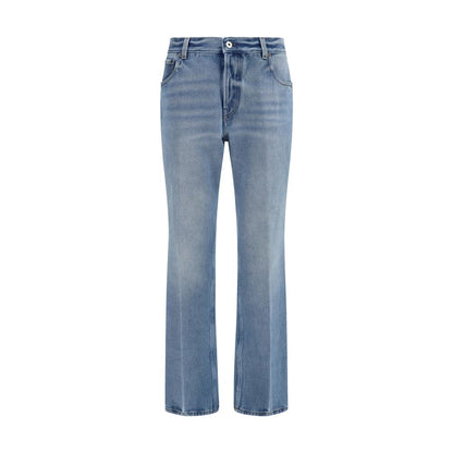 Miu Miu Blue Polyester Relaxed Fit Jeans
