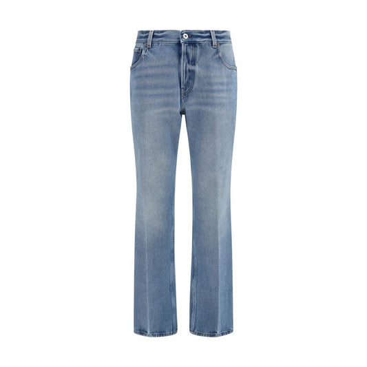 Miu Miu Jeans in Poliestere Blu Vestibilità Rilassata