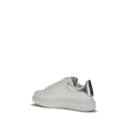Baskets plateforme Alexander McQueen en cuir de veau blanc Bos Taurus