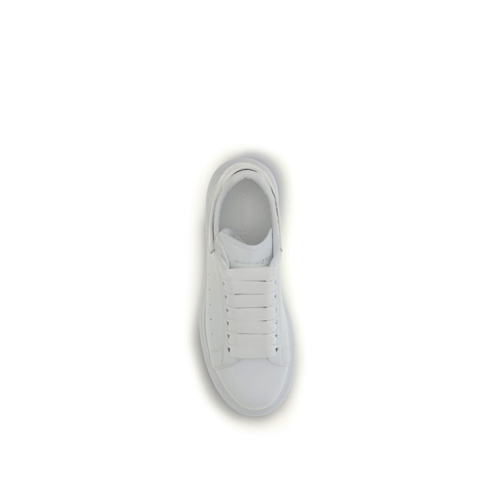 Baskets plateforme Alexander McQueen en cuir de veau blanc Bos Taurus