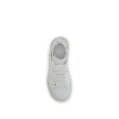 Baskets plateforme Alexander McQueen en cuir de veau blanc Bos Taurus