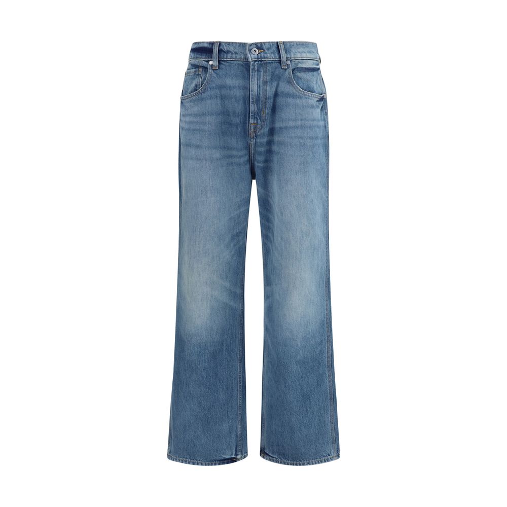 Jeans 7FOR in cotone blu a vestibilità comoda