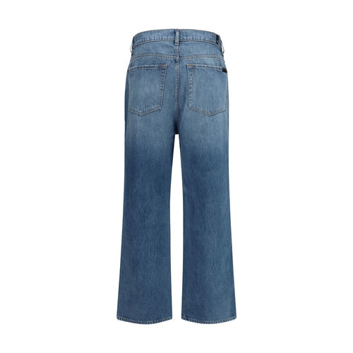 Jeans 7FOR in cotone blu a vestibilità comoda