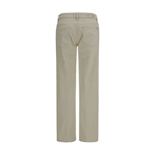 Jeans a gamba dritta 7FOR beige in cotone