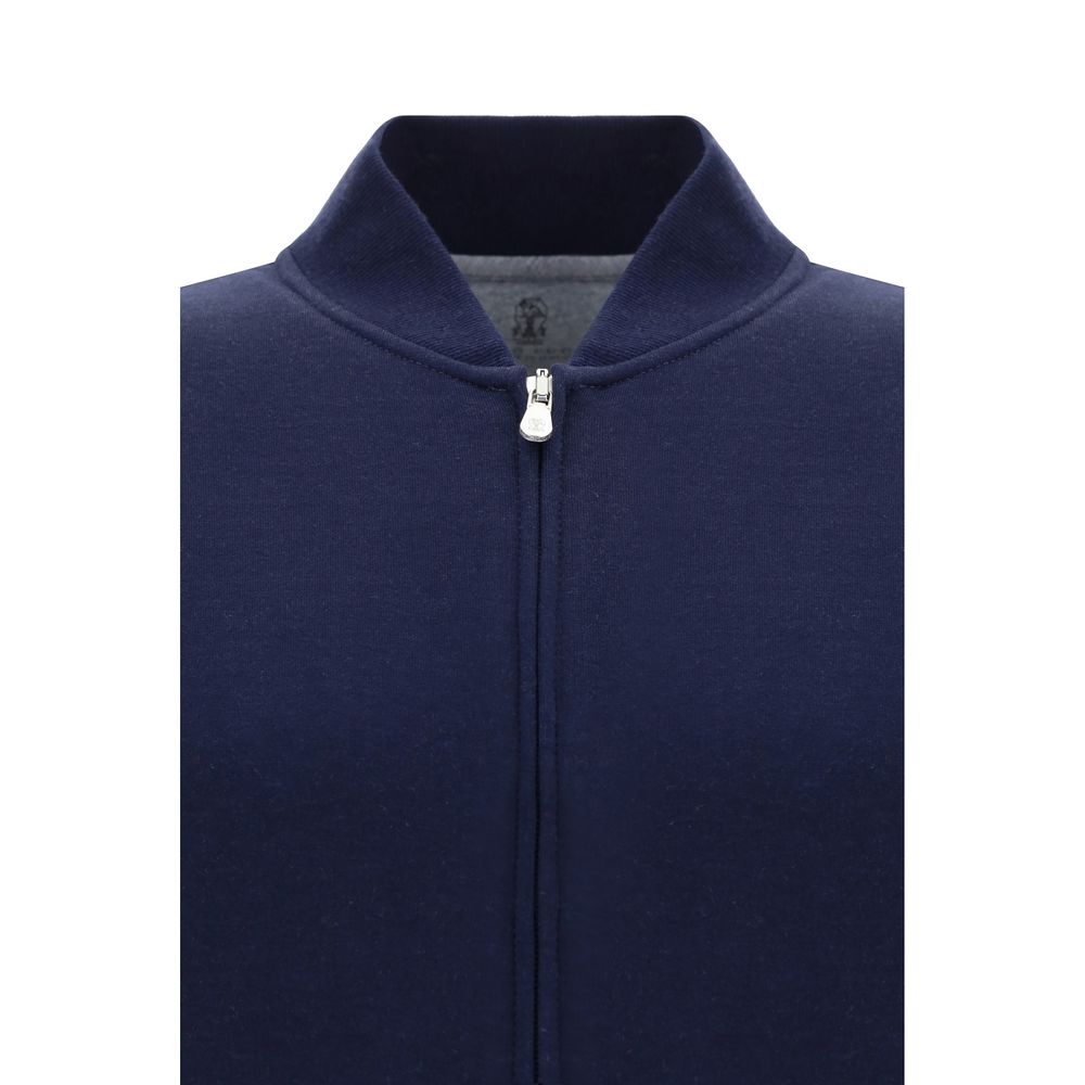Sweat-shirt Brunello Cucinelli en coton bleu