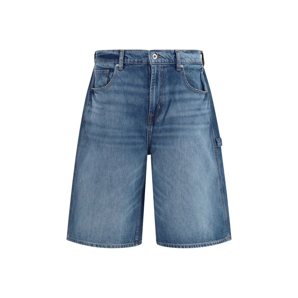 Shorts Bermuda 7FOR in cotone blu