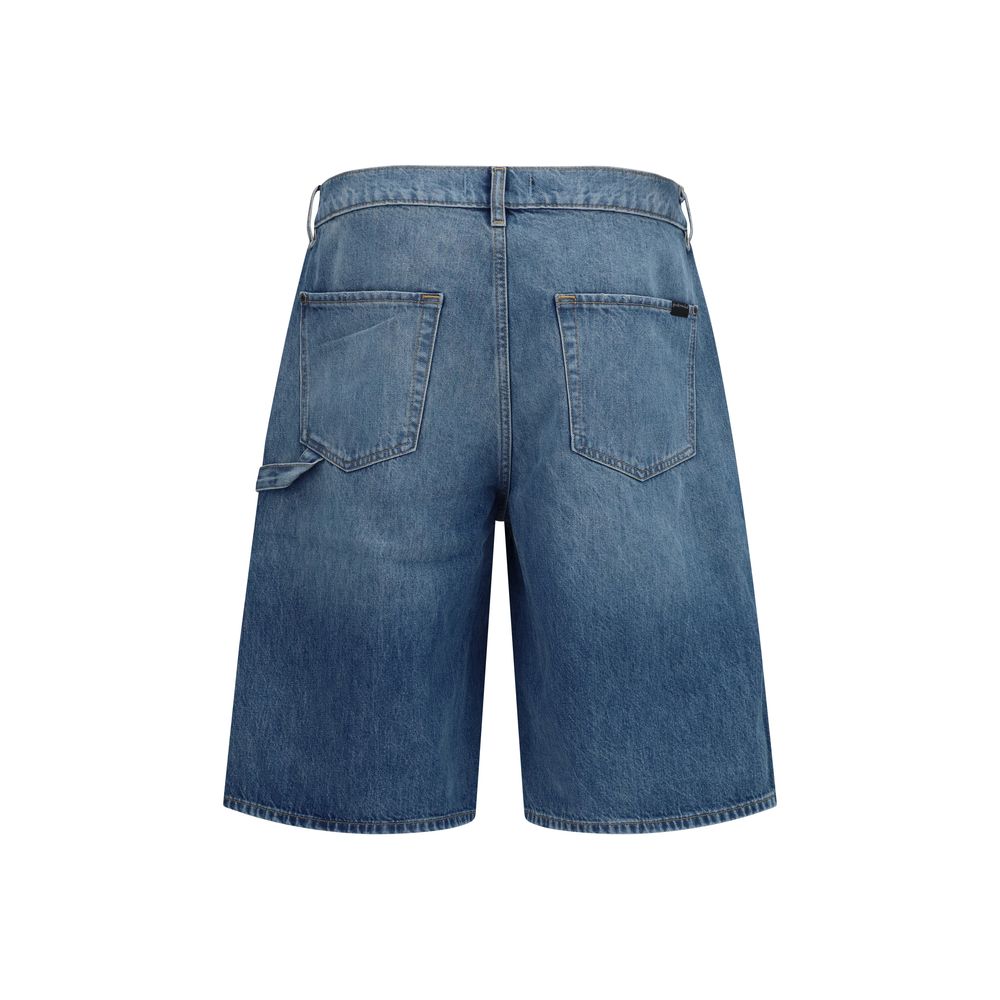 Shorts Bermuda 7FOR in cotone blu