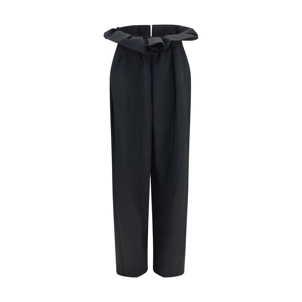 Khaite Zwarte Wollen Oves Aries Casual Broek